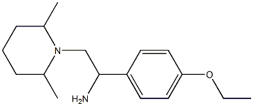 2-(2,6-dimethylpiperidin-1-yl)-1-(4-ethoxyphenyl)ethanamine Struktur