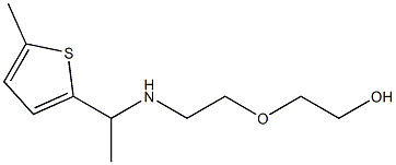 2-(2-{[1-(5-methylthiophen-2-yl)ethyl]amino}ethoxy)ethan-1-ol Struktur