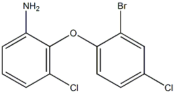 2-(2-bromo-4-chlorophenoxy)-3-chloroaniline Struktur