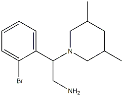 2-(2-bromophenyl)-2-(3,5-dimethylpiperidin-1-yl)ethanamine Struktur