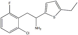 2-(2-chloro-6-fluorophenyl)-1-(5-ethylthiophen-2-yl)ethan-1-amine Struktur