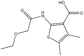 2-(2-ethoxyacetamido)-4,5-dimethylthiophene-3-carboxylic acid Struktur