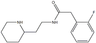 2-(2-fluorophenyl)-N-(2-piperidin-2-ylethyl)acetamide Struktur