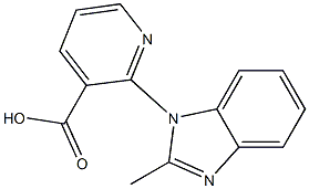 2-(2-methyl-1H-1,3-benzodiazol-1-yl)pyridine-3-carboxylic acid Struktur