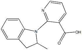 2-(2-methyl-2,3-dihydro-1H-indol-1-yl)pyridine-3-carboxylic acid Struktur