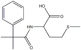 2-(2-methyl-2-phenylpropanamido)-4-(methylsulfanyl)butanoic acid Struktur