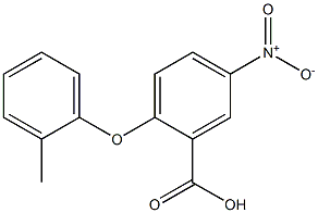 2-(2-methylphenoxy)-5-nitrobenzoic acid Struktur