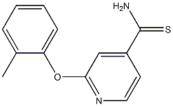 2-(2-methylphenoxy)pyridine-4-carbothioamide Struktur