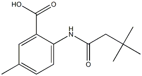 2-(3,3-dimethylbutanamido)-5-methylbenzoic acid Struktur