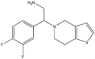 2-(3,4-difluorophenyl)-2-(6,7-dihydrothieno[3,2-c]pyridin-5(4H)-yl)ethanamine Struktur