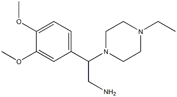 2-(3,4-dimethoxyphenyl)-2-(4-ethylpiperazin-1-yl)ethanamine Struktur