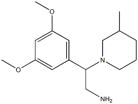 2-(3,5-dimethoxyphenyl)-2-(3-methylpiperidin-1-yl)ethan-1-amine Struktur