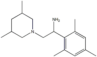 2-(3,5-dimethylpiperidin-1-yl)-1-(2,4,6-trimethylphenyl)ethan-1-amine Struktur