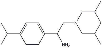 2-(3,5-dimethylpiperidin-1-yl)-1-[4-(propan-2-yl)phenyl]ethan-1-amine Struktur