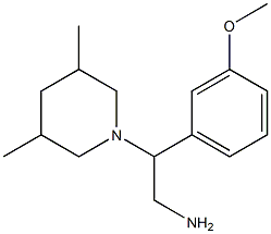 2-(3,5-dimethylpiperidin-1-yl)-2-(3-methoxyphenyl)ethanamine Struktur