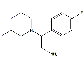 2-(3,5-dimethylpiperidin-1-yl)-2-(4-fluorophenyl)ethanamine Struktur