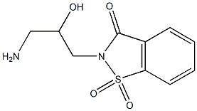 2-(3-amino-2-hydroxypropyl)-1,2-benzisothiazol-3(2H)-one 1,1-dioxide Struktur