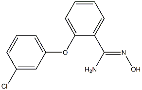 2-(3-chlorophenoxy)-N'-hydroxybenzene-1-carboximidamide Struktur