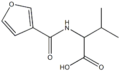 2-(3-furoylamino)-3-methylbutanoic acid Struktur