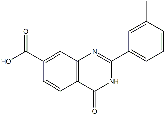 2-(3-methylphenyl)-4-oxo-3,4-dihydroquinazoline-7-carboxylic acid Struktur