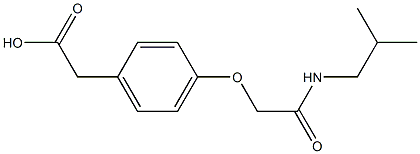 2-(4-{[(2-methylpropyl)carbamoyl]methoxy}phenyl)acetic acid Struktur