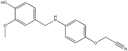 2-(4-{[(4-hydroxy-3-methoxyphenyl)methyl]amino}phenoxy)acetonitrile Struktur