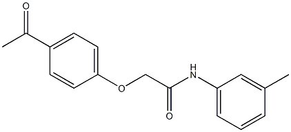 2-(4-acetylphenoxy)-N-(3-methylphenyl)acetamide Struktur