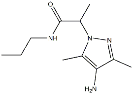 2-(4-amino-3,5-dimethyl-1H-pyrazol-1-yl)-N-propylpropanamide Struktur