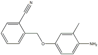 2-(4-amino-3-methylphenoxymethyl)benzonitrile Struktur