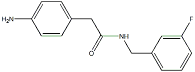 2-(4-aminophenyl)-N-[(3-fluorophenyl)methyl]acetamide Struktur