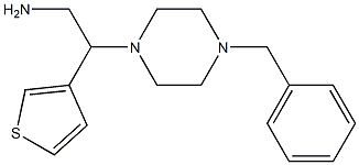 2-(4-benzylpiperazin-1-yl)-2-(thiophen-3-yl)ethan-1-amine Struktur