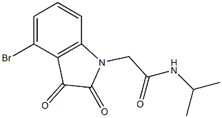 2-(4-bromo-2,3-dioxo-2,3-dihydro-1H-indol-1-yl)-N-(propan-2-yl)acetamide Struktur