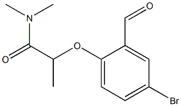 2-(4-bromo-2-formylphenoxy)-N,N-dimethylpropanamide Struktur