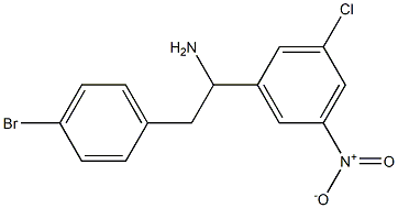 2-(4-bromophenyl)-1-(3-chloro-5-nitrophenyl)ethan-1-amine Struktur