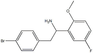 2-(4-bromophenyl)-1-(5-fluoro-2-methoxyphenyl)ethan-1-amine Struktur