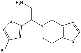 2-(4-bromothiophen-2-yl)-2-{4H,5H,6H,7H-thieno[3,2-c]pyridin-5-yl}ethan-1-amine Struktur