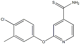 2-(4-chloro-3-methylphenoxy)pyridine-4-carbothioamide Struktur