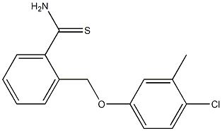 2-(4-chloro-3-methylphenoxymethyl)benzene-1-carbothioamide Struktur