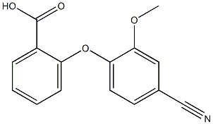 2-(4-cyano-2-methoxyphenoxy)benzoic acid Struktur