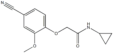 2-(4-cyano-2-methoxyphenoxy)-N-cyclopropylacetamide Struktur