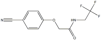 2-(4-cyanophenoxy)-N-(2,2,2-trifluoroethyl)acetamide Struktur