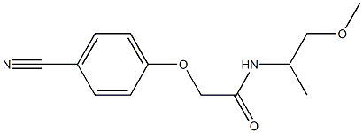 2-(4-cyanophenoxy)-N-(2-methoxy-1-methylethyl)acetamide Struktur