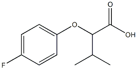 2-(4-fluorophenoxy)-3-methylbutanoic acid Struktur