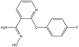 2-(4-fluorophenoxy)-N'-hydroxypyridine-3-carboximidamide Struktur