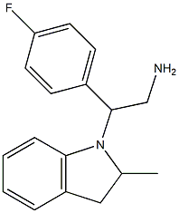 2-(4-fluorophenyl)-2-(2-methyl-2,3-dihydro-1H-indol-1-yl)ethan-1-amine Struktur