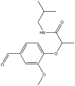 2-(4-formyl-2-methoxyphenoxy)-N-(2-methylpropyl)propanamide Struktur