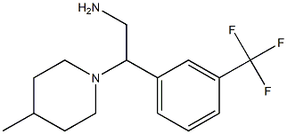 2-(4-methylpiperidin-1-yl)-2-[3-(trifluoromethyl)phenyl]ethanamine Struktur