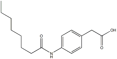 2-(4-octanamidophenyl)acetic acid Struktur