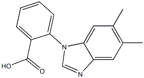 2-(5,6-dimethyl-1H-1,3-benzodiazol-1-yl)benzoic acid Struktur