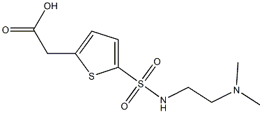 2-(5-{[2-(dimethylamino)ethyl]sulfamoyl}thiophen-2-yl)acetic acid Struktur